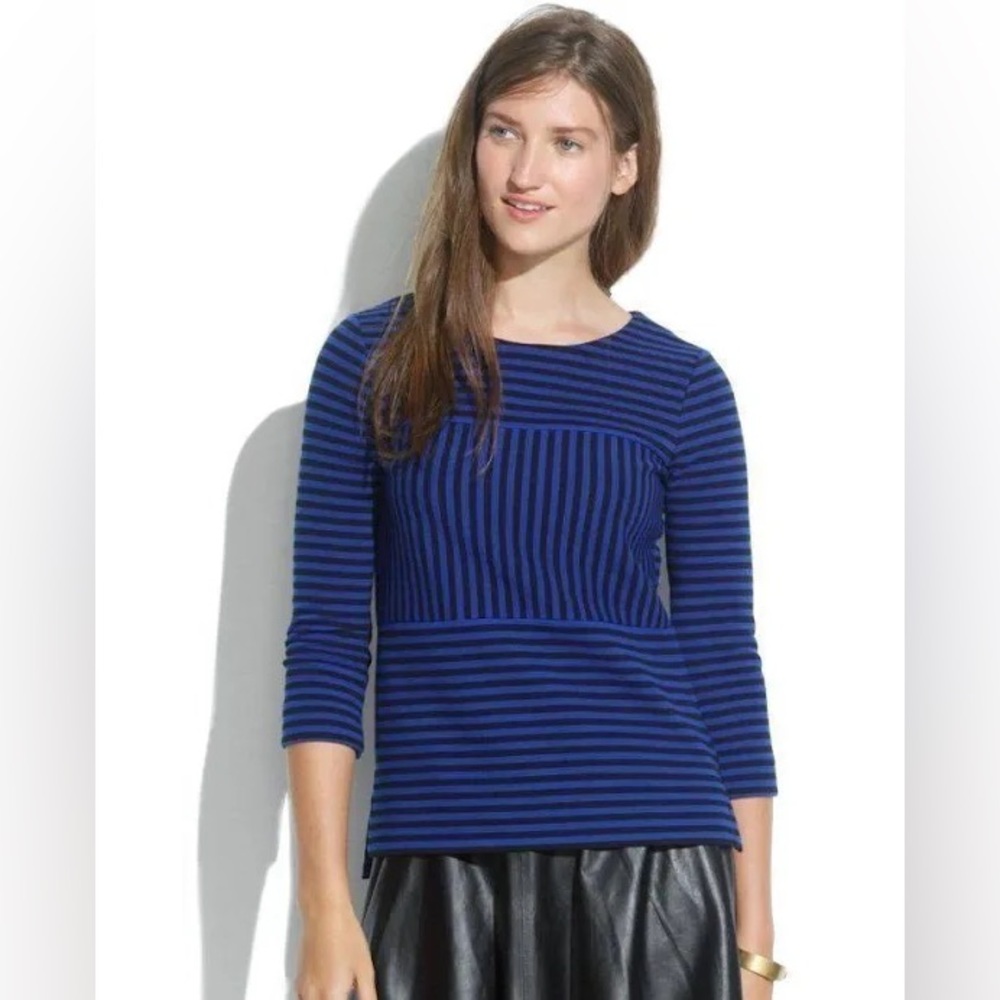 Madewell 'Gallerist' Ponte Top in Stripe Size S